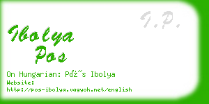 ibolya pos business card